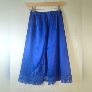 Vintage Vassarette Royal Blue Slip Skirt Size Medium